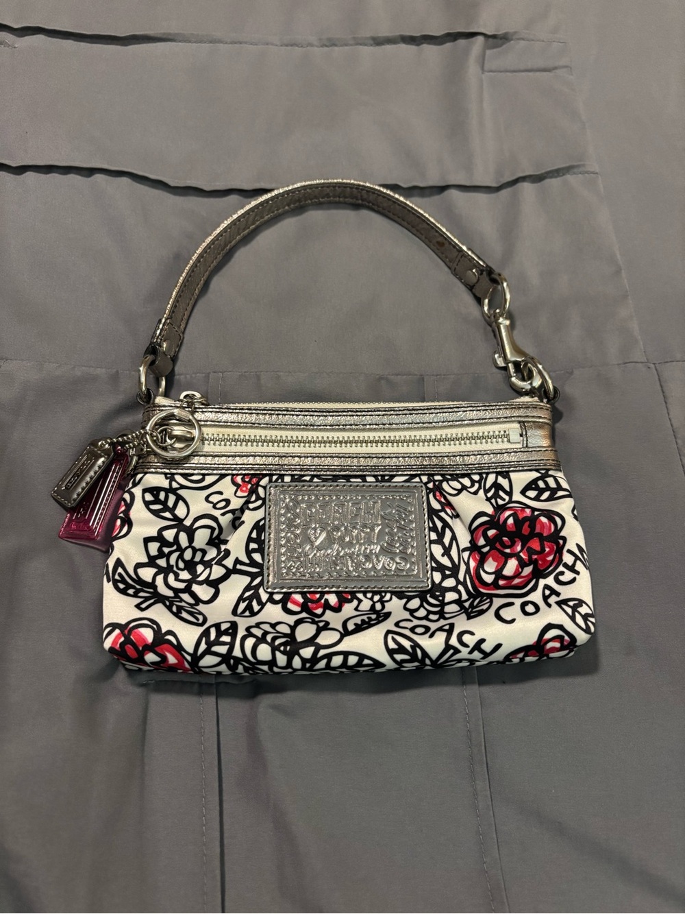 Coach Poppy Floral Wristlet